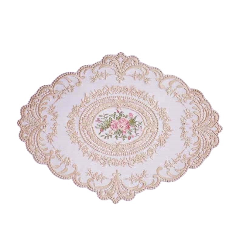 French Embroidered Lace Table Mat