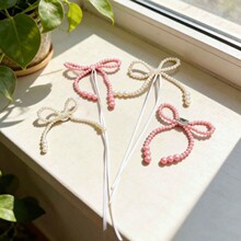 Pearl Bow Wreath Decoration