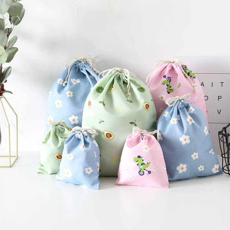 Cotton Drawstring Travel Storage Bag