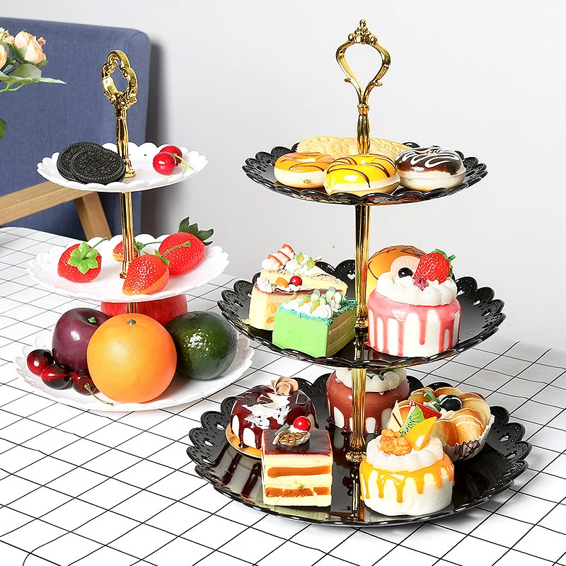 Three-Tier Plastic Dry Fruit Stand
