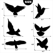 Black PVC Hummingbird Static Cling