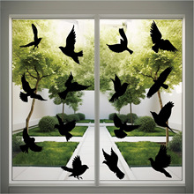 Black PVC Hummingbird Static Cling