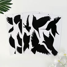 Black PVC Hummingbird Static Cling