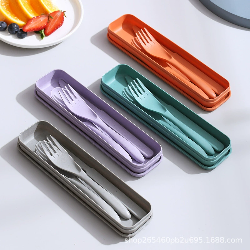 Wheat Straw Three-Piece Cutlery Set