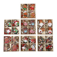 12-Pack Wooden Christmas Ornament Box Set