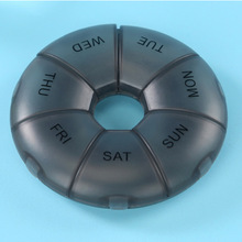 Round Rainbow Seven-Day Travel Pill Box