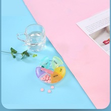 Round Rainbow Seven-Day Travel Pill Box