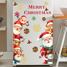 Cartoon Christmas Glass Window Sticker