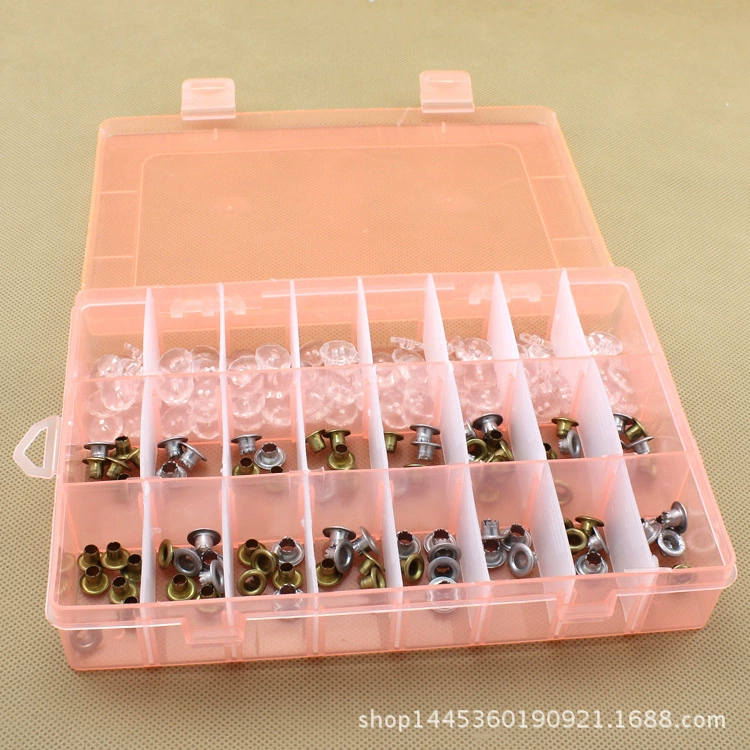 24-Compartment Detachable Transparent PP Storage Box