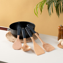 Beech Wood Half-Painted Handle Spatula