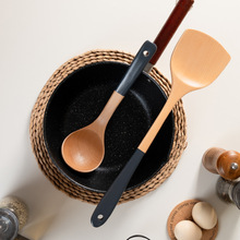 Beech Wood Half-Painted Handle Spatula