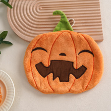 Coral Fleece Pumpkin Kitchen Hand Towel