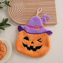 Coral Fleece Pumpkin Kitchen Hand Towel