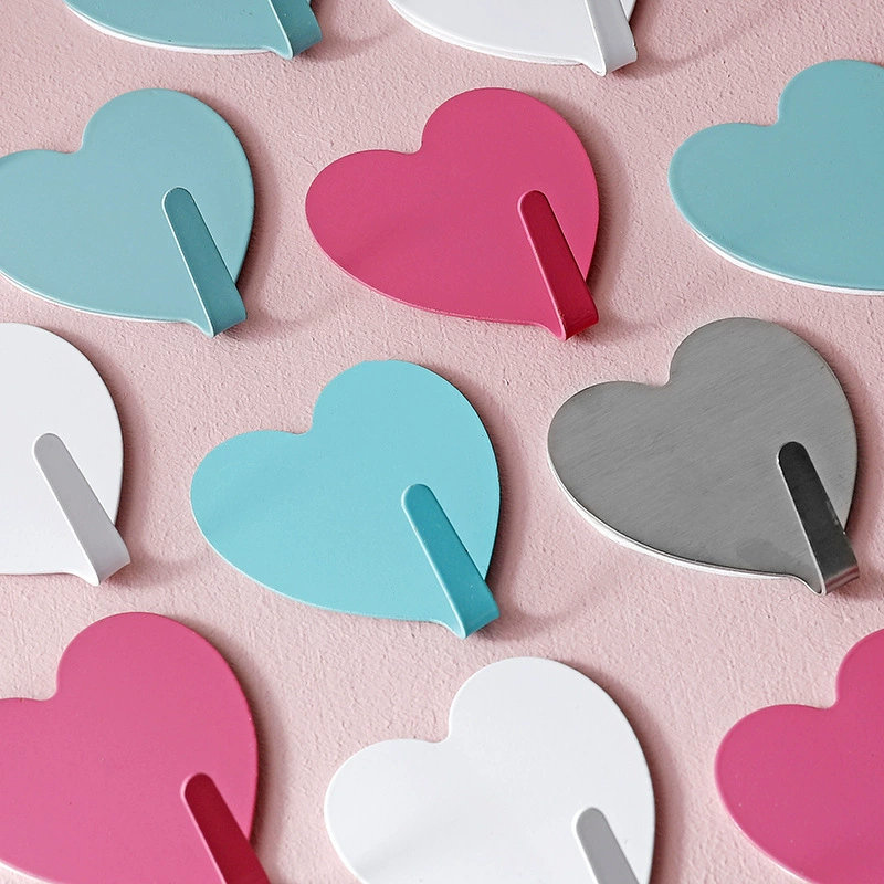 Pink Heart Stainless Steel Hook
