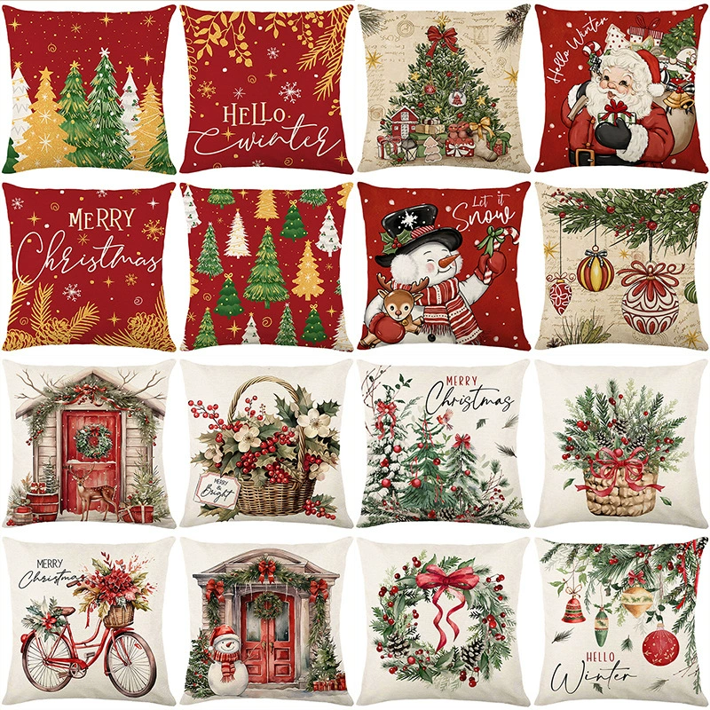 Polyester Christmas Pillowcase Without Core