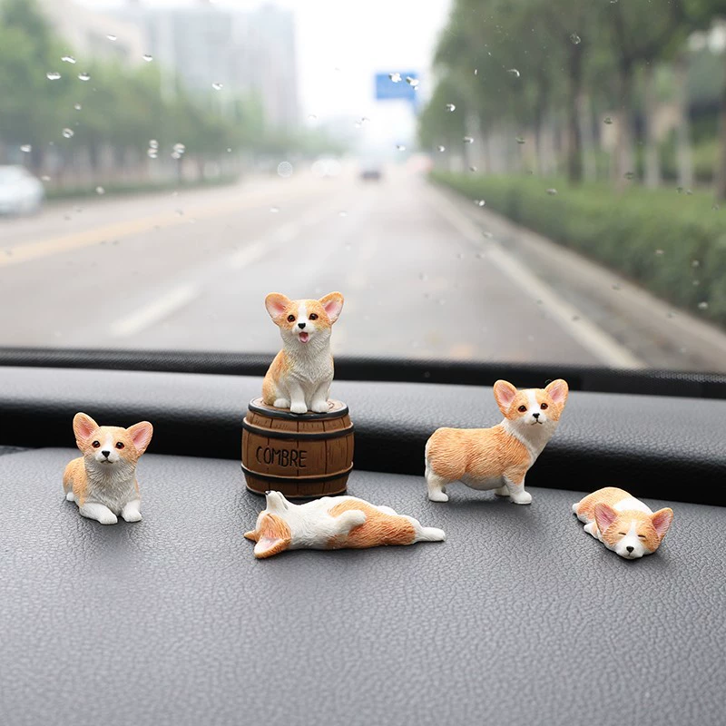 Mini Corgi Resin Micro Landscape Ornament
