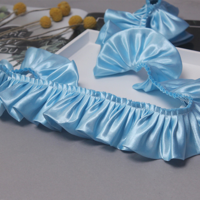 5.5cm Double-Layer Satin Pleated Curtain Fabric