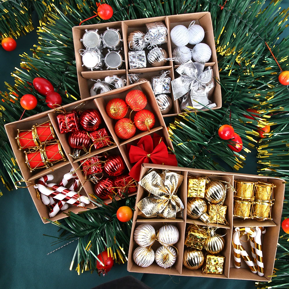 Plastic Christmas Ornament Gift Box Set
