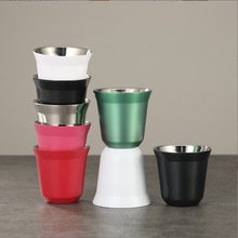 304 Stainless Steel Double Wall Capsule Coffee Cup