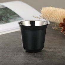 304 Stainless Steel Double Wall Capsule Coffee Cup