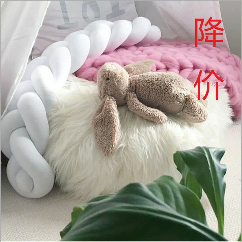 Danish Weave Long Strip Knot Ball Pillow