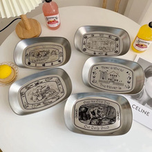 American Tinplate Stainless Steel Snack Plate