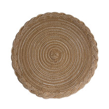 Christmas Cotton Gauze Braided Round Placemat