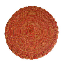 Christmas Cotton Gauze Braided Round Placemat
