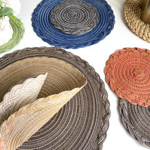 Christmas Cotton Gauze Braided Round Placemat