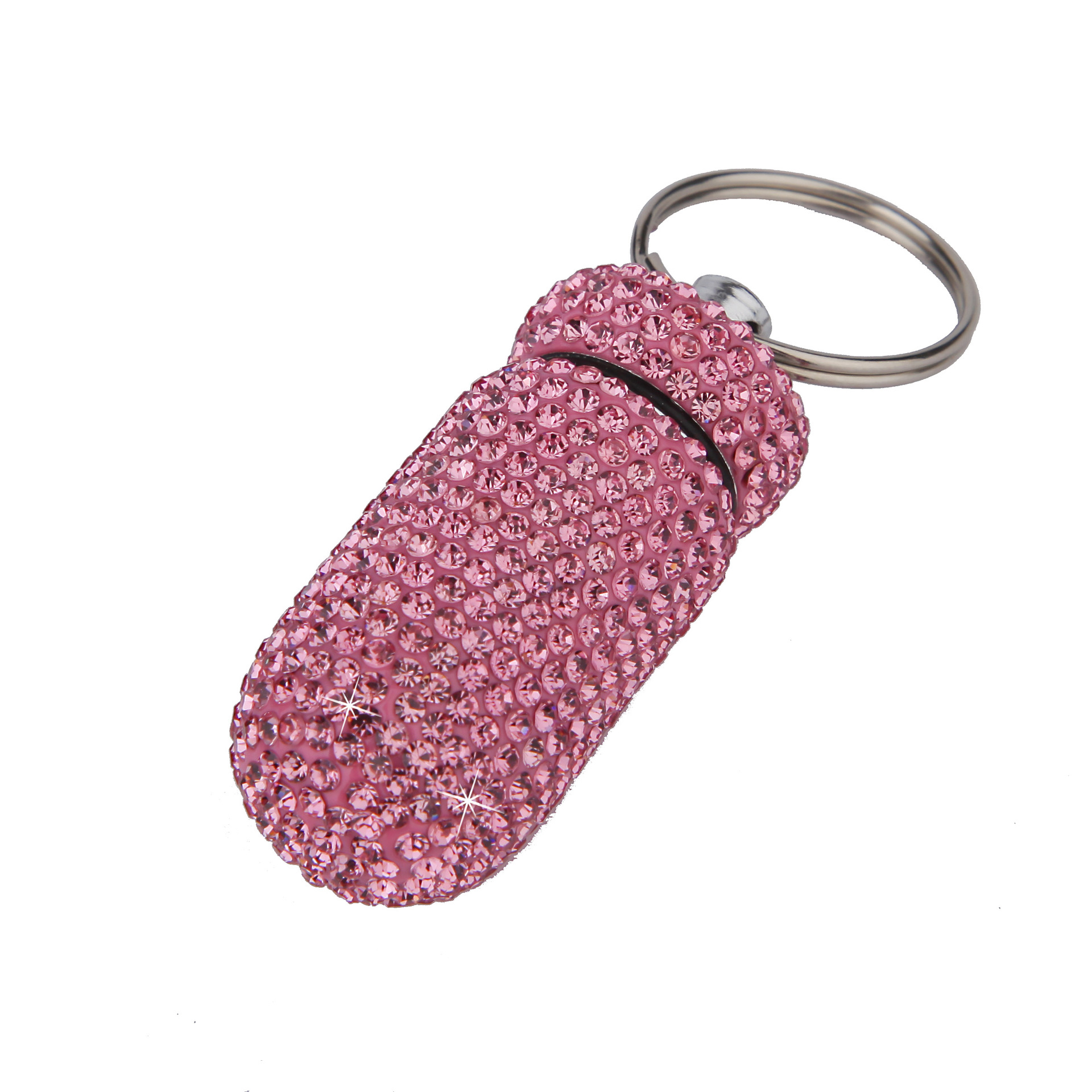 Diamond-Encrusted Aluminum Pill Bottle