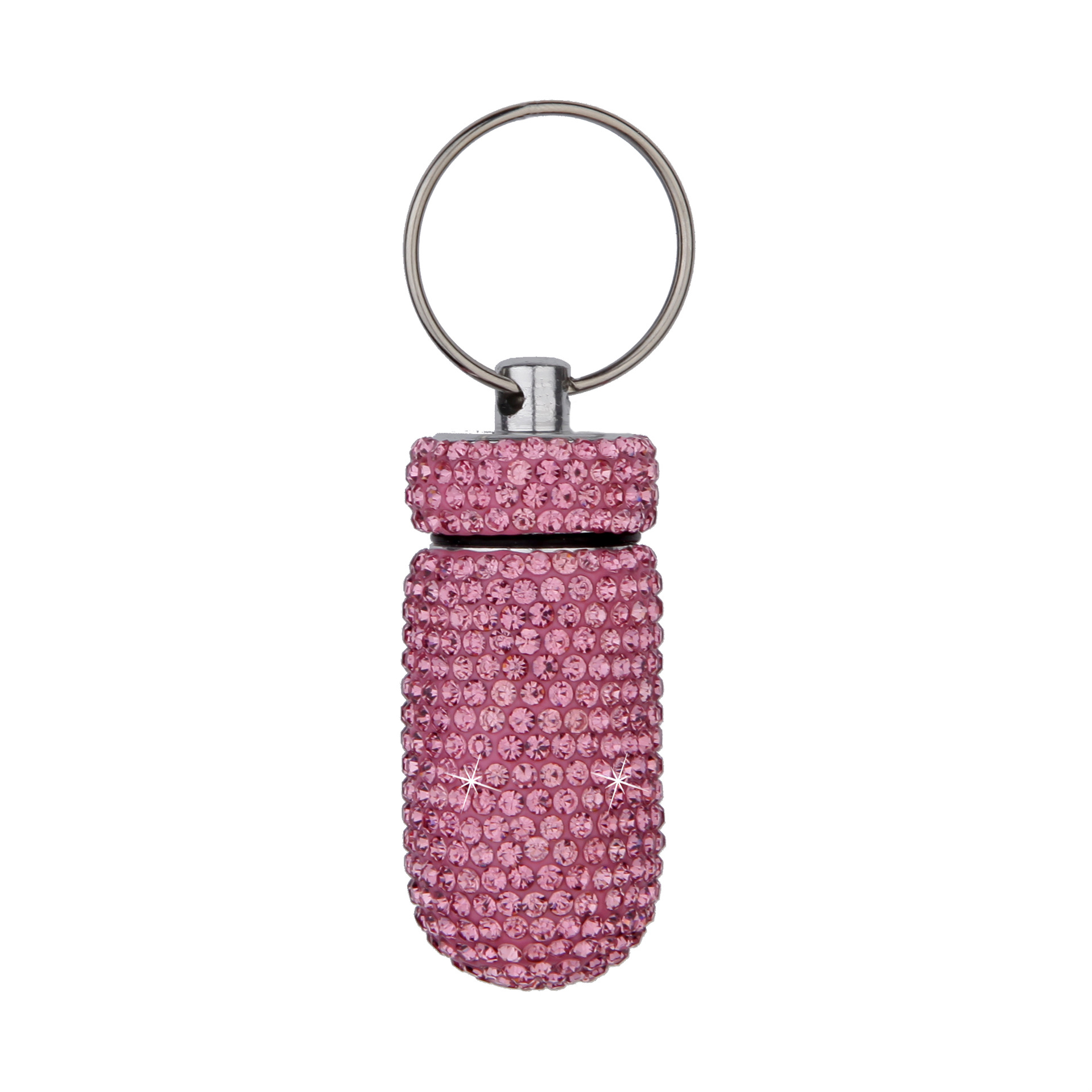 Diamond-Encrusted Aluminum Pill Bottle