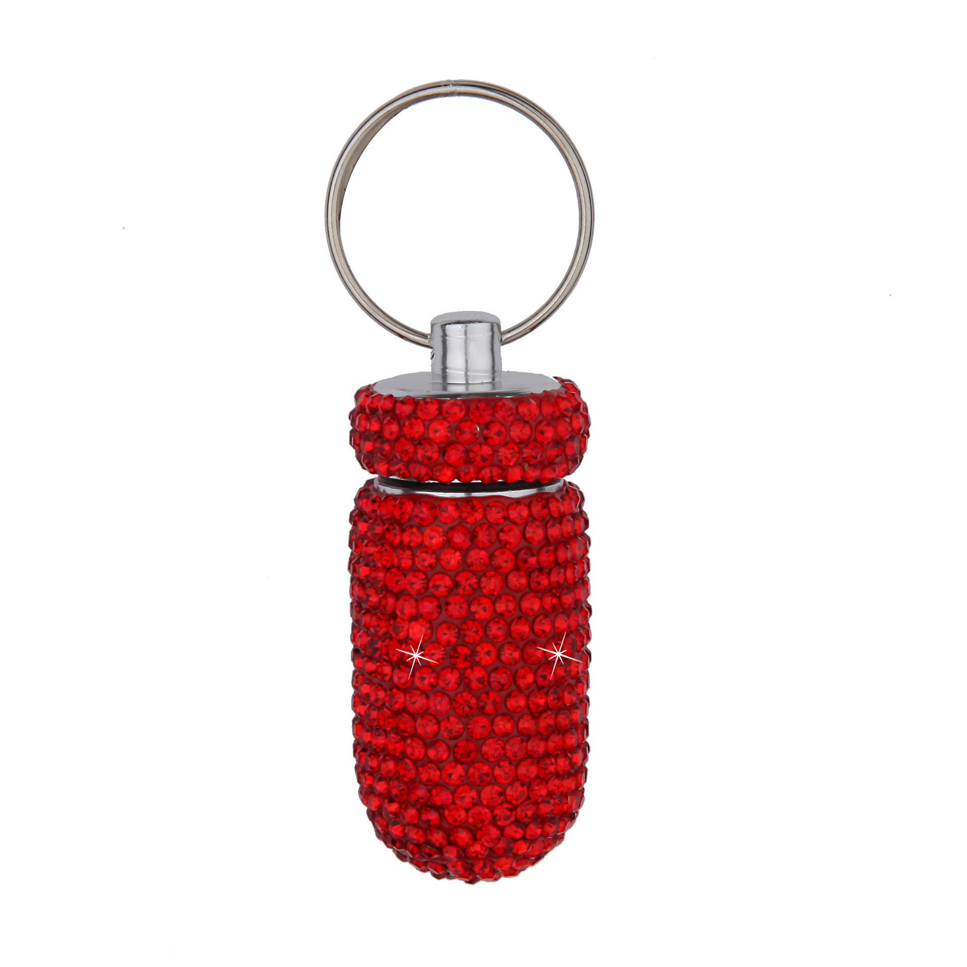 Diamond-Encrusted Aluminum Pill Bottle
