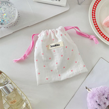 Ins Style Printed Heart Storage Bag