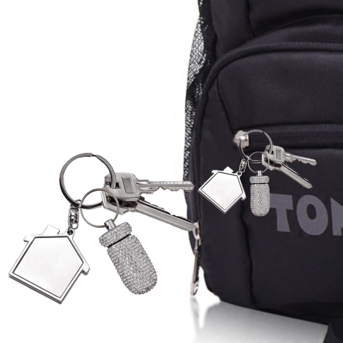 Small Diamond-Encrusted Portable Waterproof Case