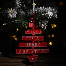 Small Wooden Christmas Tree Pendant