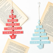 Small Wooden Christmas Tree Pendant