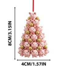 Acrylic Animal Christmas Tree Clogs Pendant