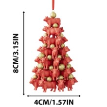 Acrylic Animal Christmas Tree Clogs Pendant