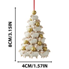 Acrylic Animal Christmas Tree Clogs Pendant
