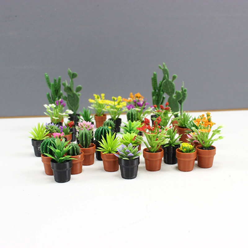 Miniature Immortal Pillar Potted Plant Model