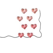 Heart-Shaped Fridge Magnet Whiteboard
