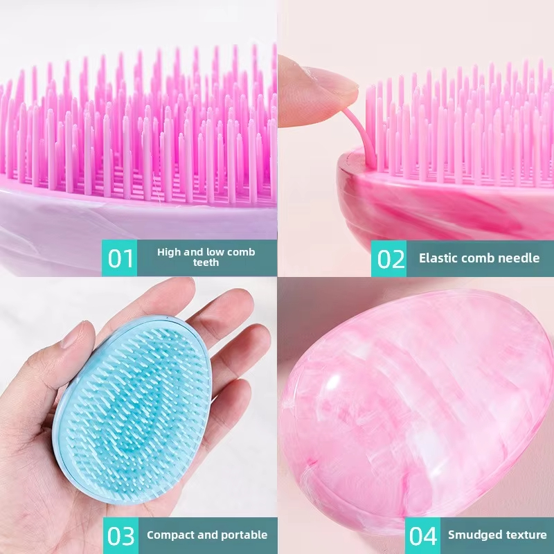 Two-Tone Frosted Gradient Hair Comb