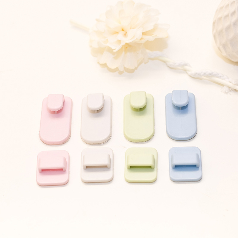 4-Piece Plastic Adhesive Wall Hook Set