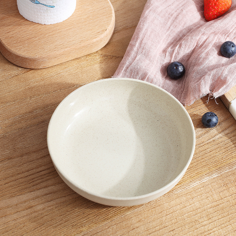 Wheat Straw Small Round Dip Plate