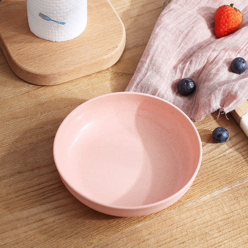 Wheat Straw Small Round Dip Plate