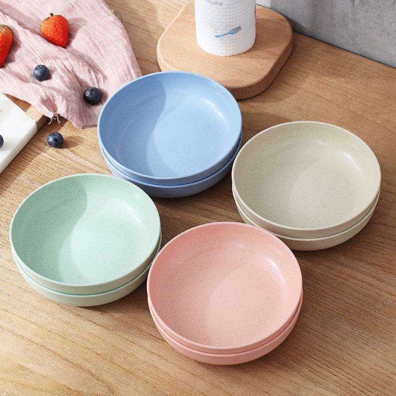 Wheat Straw Small Round Dip Plate