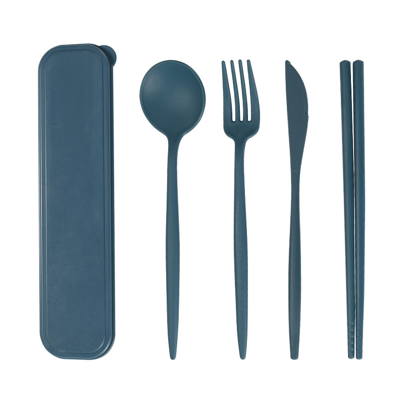 4-Piece Wheat Straw Cutlery Set