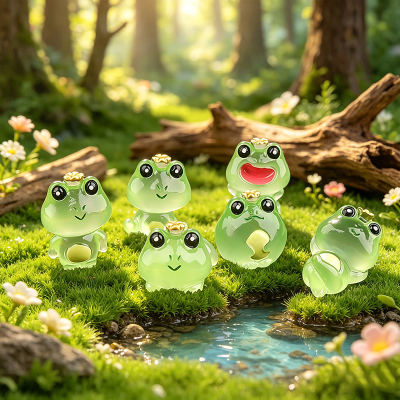 Green Glow In Dark Resin Frog
