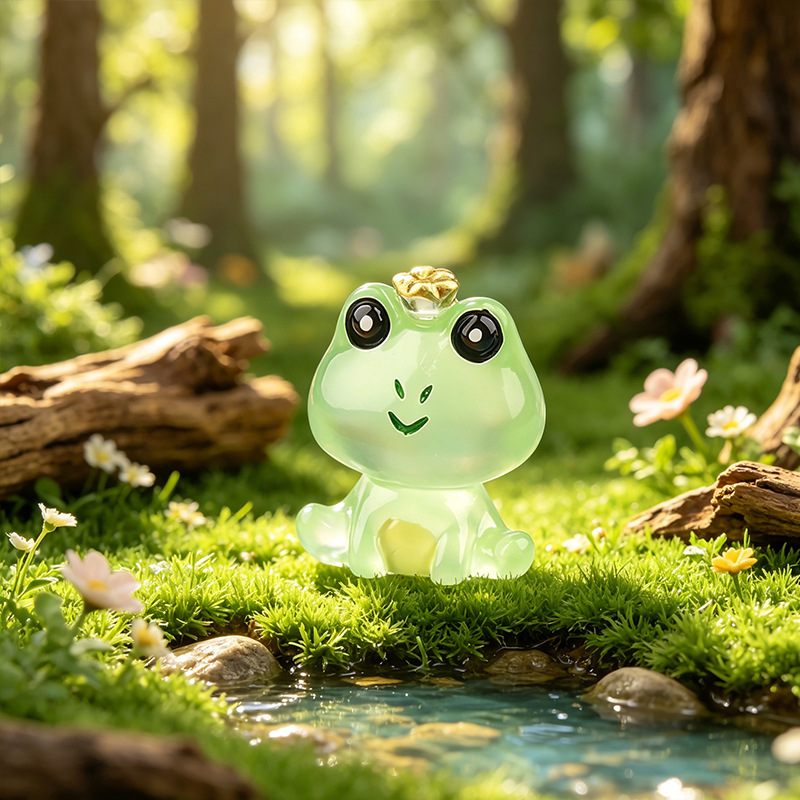 Green Glow In Dark Resin Frog
