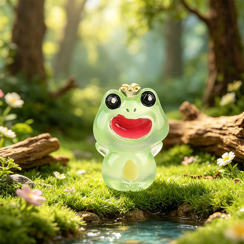 Green Glow In Dark Resin Frog